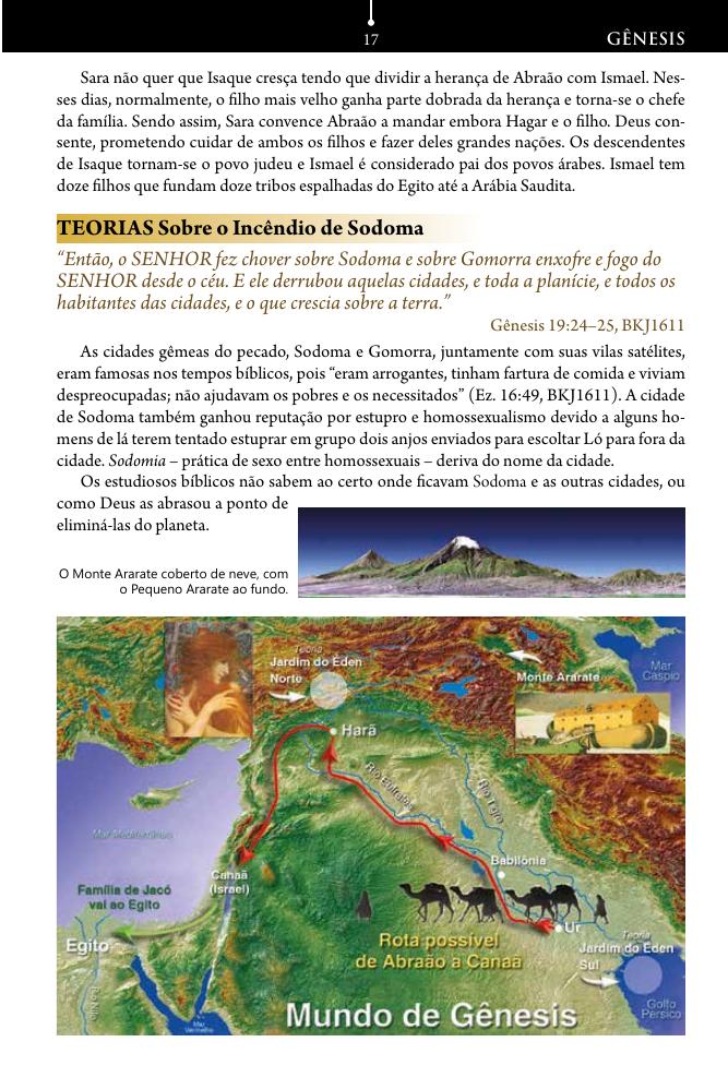 Mapa Mundo de Gênesis com a rota de Abraão