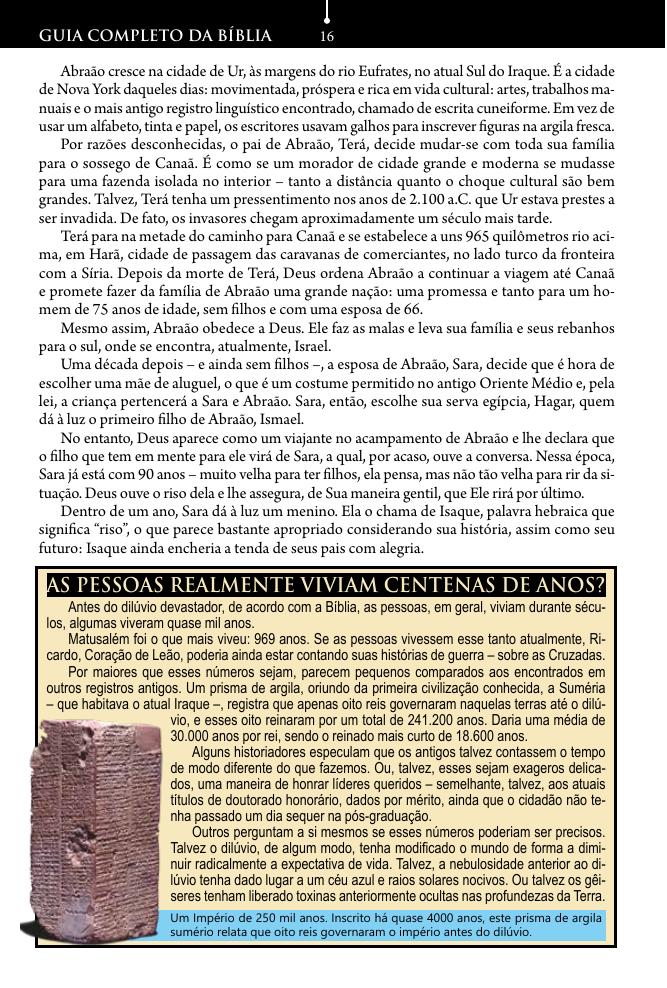 Box sobre longevidade bíblica com o prisma sumério de argila
